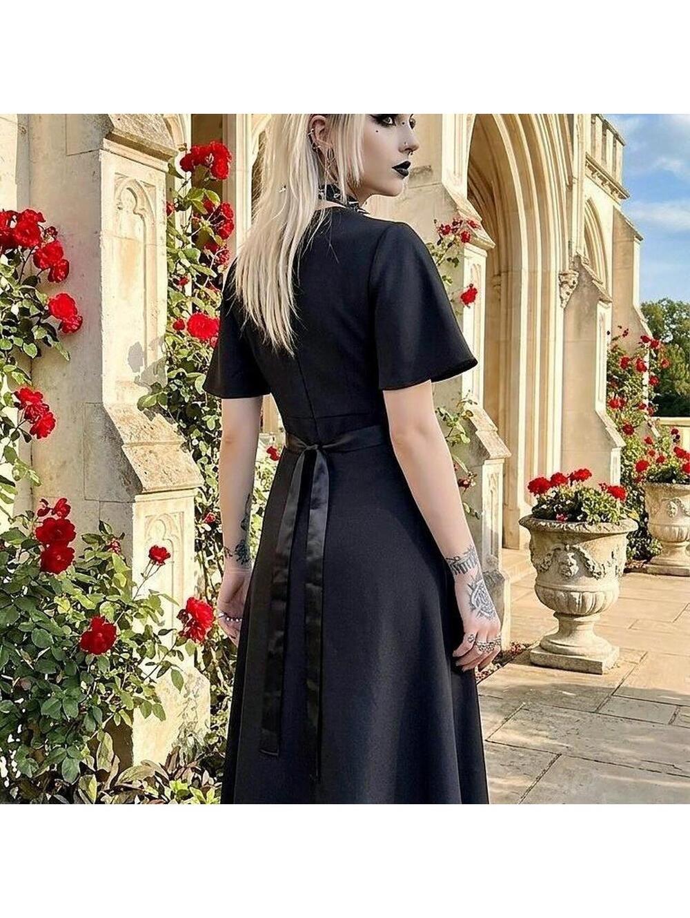 Gothic Sweetheart Maxi Dress - Picture 2 of 6